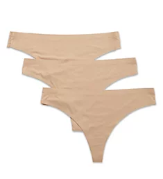 Skinz Thong Panty - 3 Pack Nude/Nude/Nude S