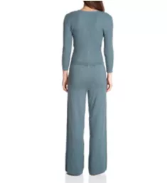 Stay Inside LS Rib Knit Lounge Set Laurel L