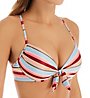 Hot Water Love Stripe Push Up Underwire Bikini Swim Top