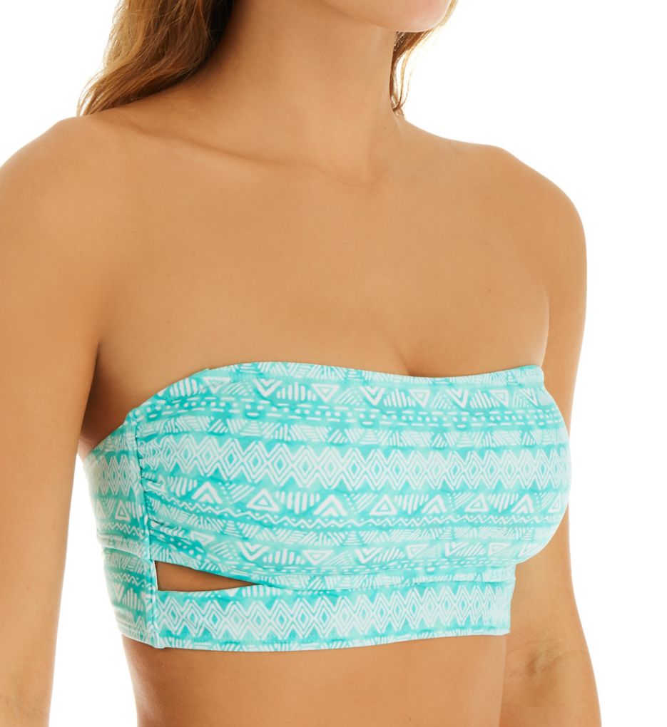 Water Temple Longline Bandeau Bikini Swim Top-gs