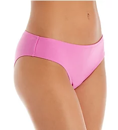 Solids Shirred Wide Cheeky Hipster Swim Bottom Thistle S