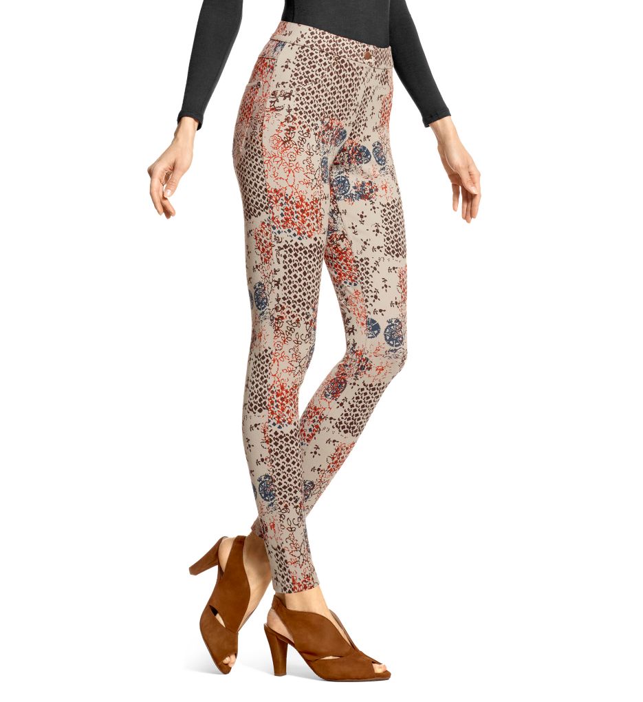 Stamped Flowers Essential Denim Leggings-gs