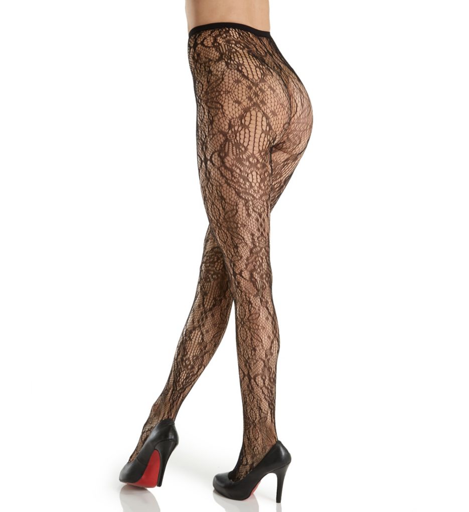 Floral Lace Net Tights-bs