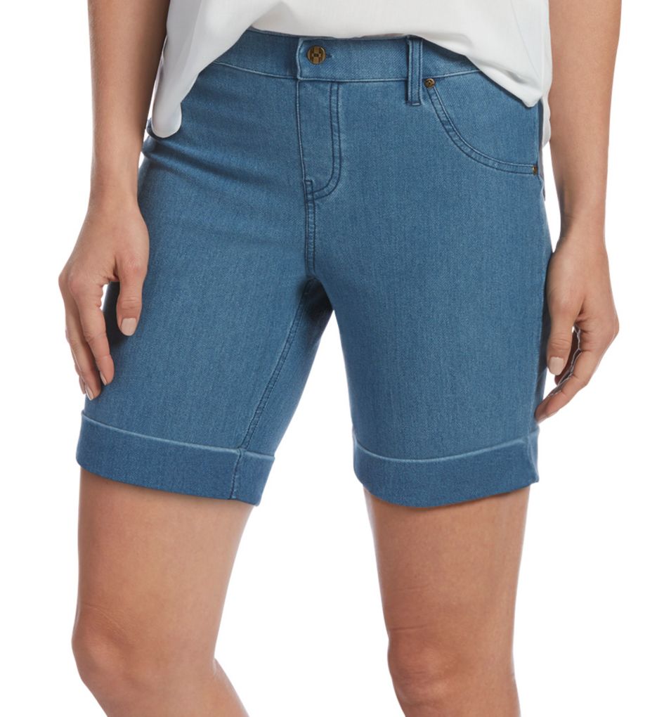 Essential Denim Cuffed Shorts-fs