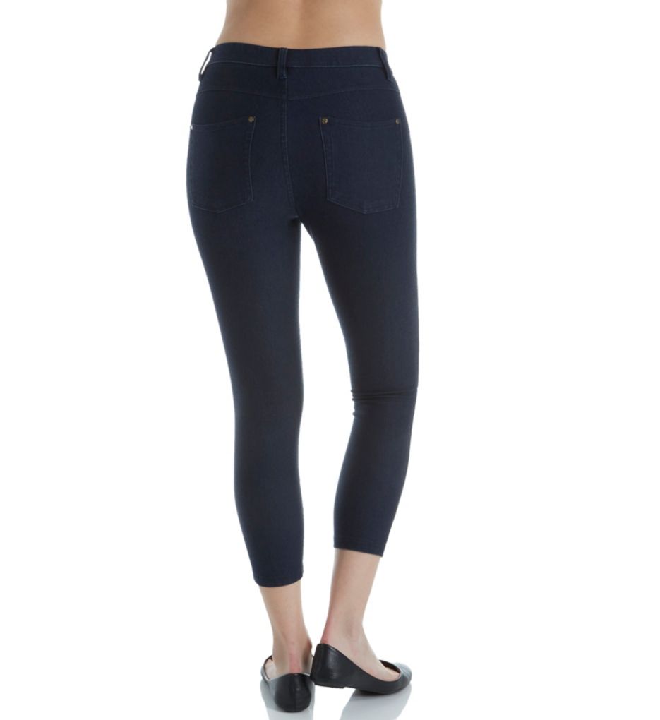 Essential Denim Ankle Slit Capri Legging