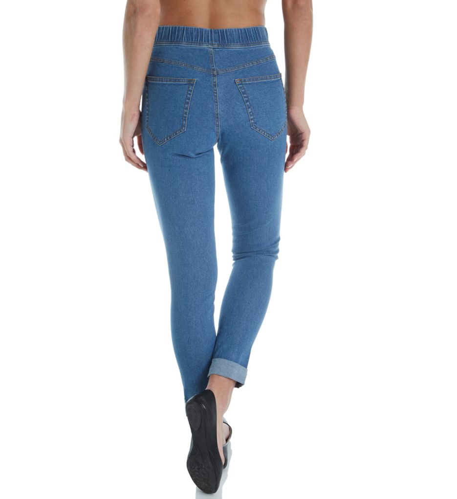 Curvy Ripped Cuffed Denim Skimmer-bs