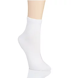 Super Soft Cropped Sock White O/S