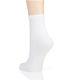 Super Soft Cropped Sock White O/S