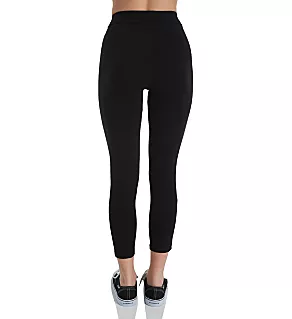 Wide Waistband Blackout Cotton Capri Legging