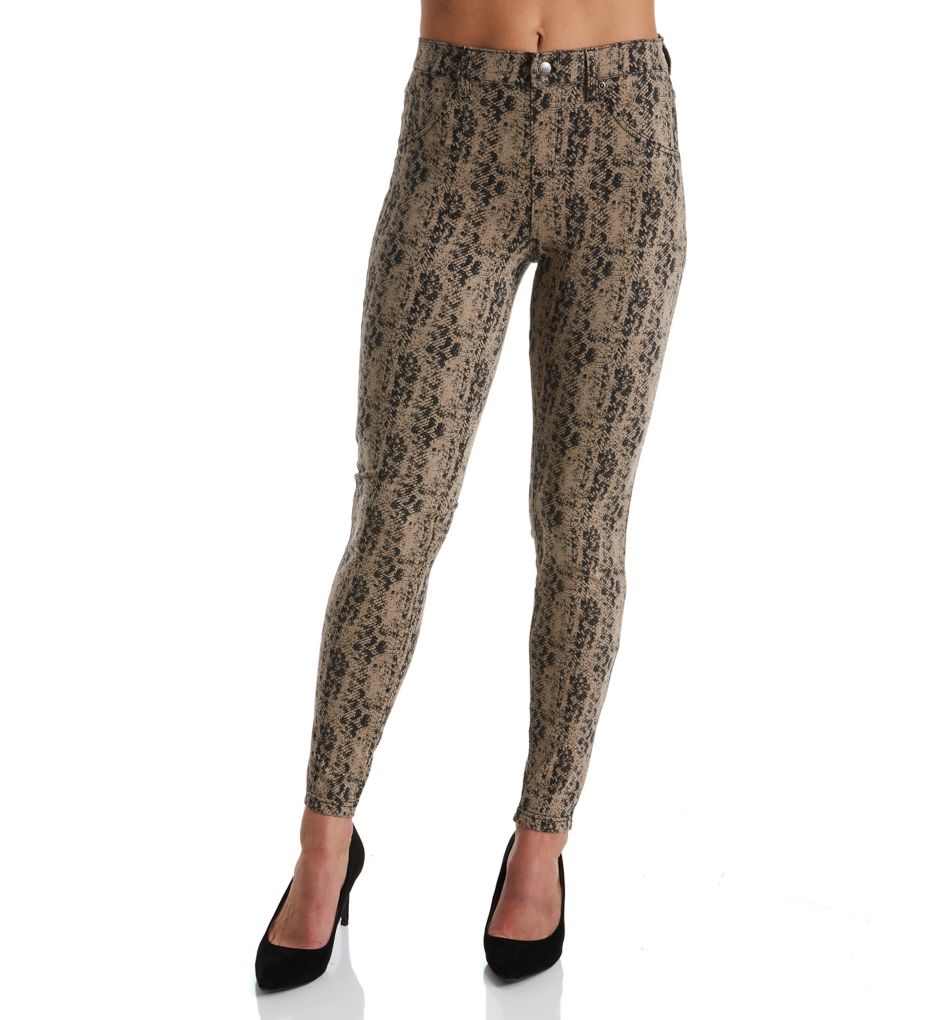 Ultra Soft High Waisted Python Denim Leggings-fs