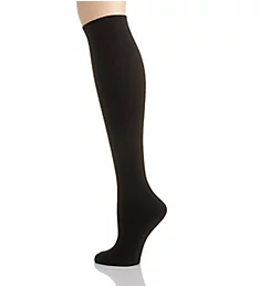Flat Knit Knee High Sock - 3 Pack Black O/S