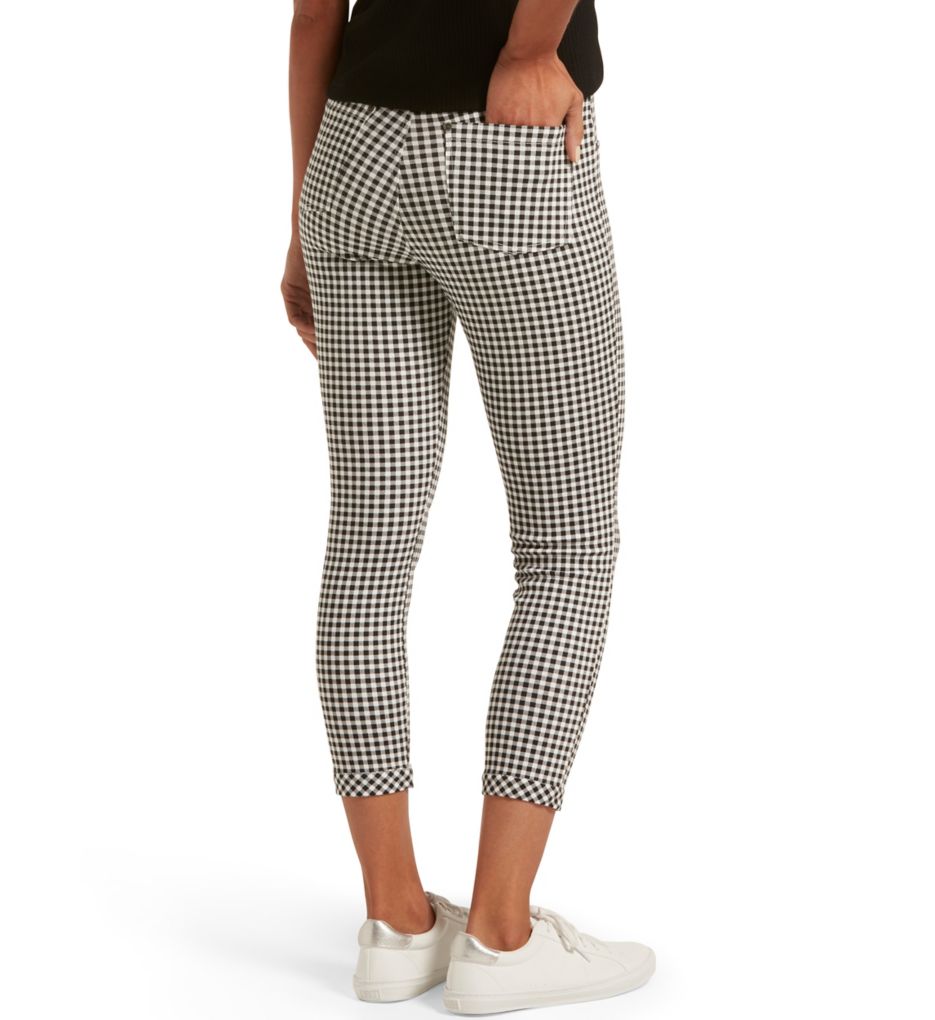 Gingham Ultra Soft Denim High Waist Capri-bs