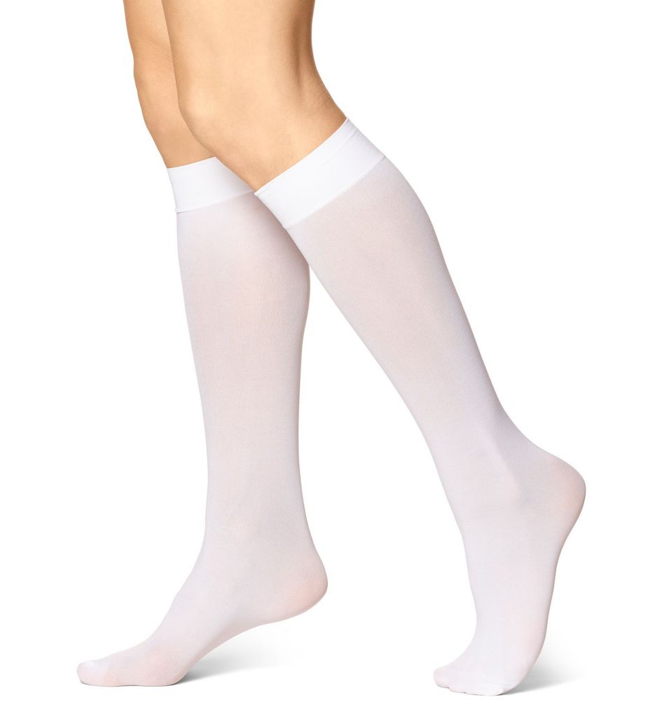 Hue 5304 Soft Opaque Knee High (White 1)