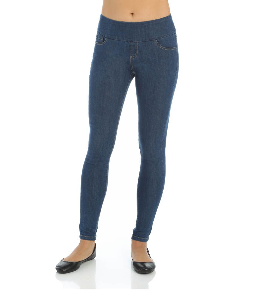 Denim Shaping Leggings With Wide Waistband-fs