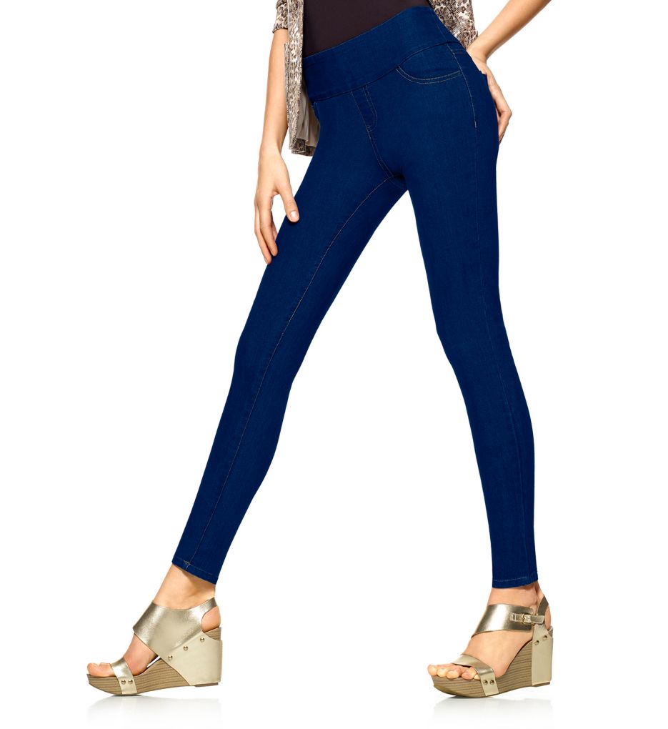 Denim Shaping Leggings With Wide Waistband-gs