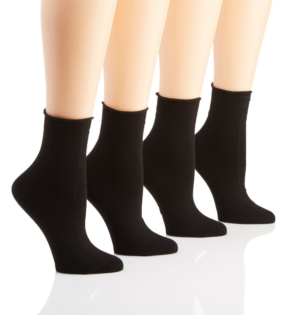 Roll Top Shortie Socks - 4 Pack