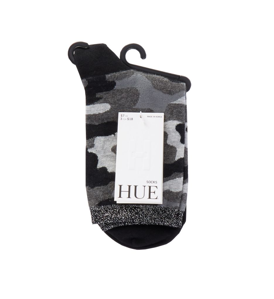 Camo Shortie with Metallic Top Sock-fs