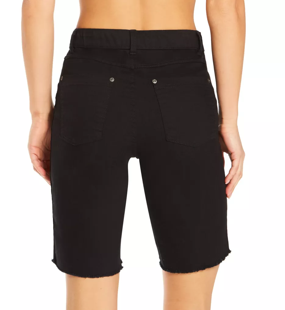 Ultra Soft Denim High Rise Bermuda Shorts Black S