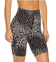 Wavy Leopard Cotton Bike Shorts Black S