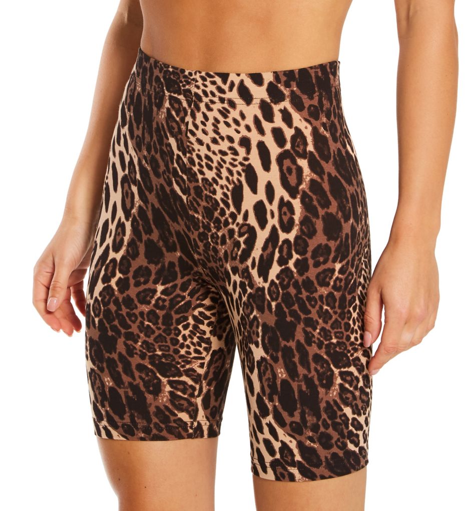 Wavy Leopard Cotton Bike Shorts-gs