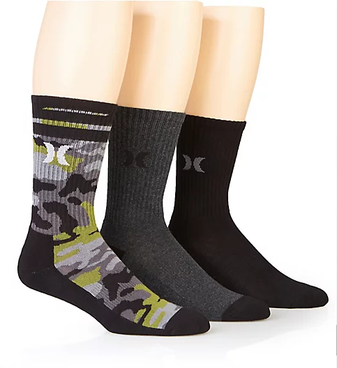 Half Terry Crew Assorted Camo Crew Socks - 3 Pack OLEP0 10-13 by...