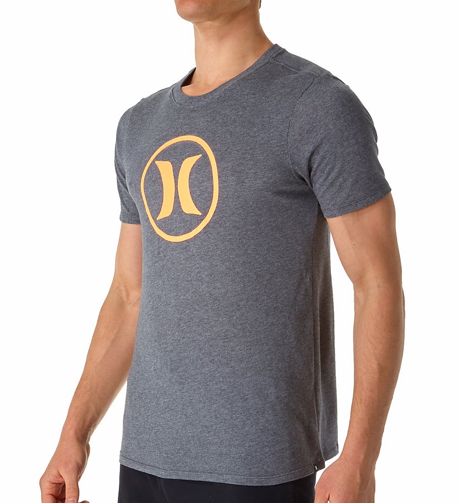 Hurley MTS2334 Circle Icon Nike Dri-Fit Short Sleeve T-Shirt (Charcoal)