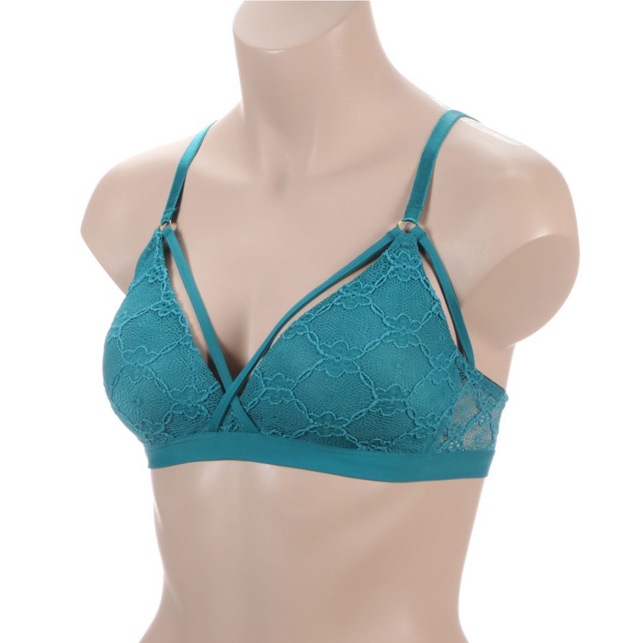 Wireless Strappy Cross Front Triangle Bra