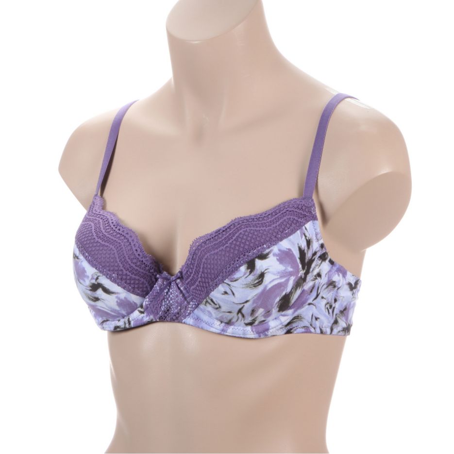 Microfiber Lace Demi Underwire Bra
