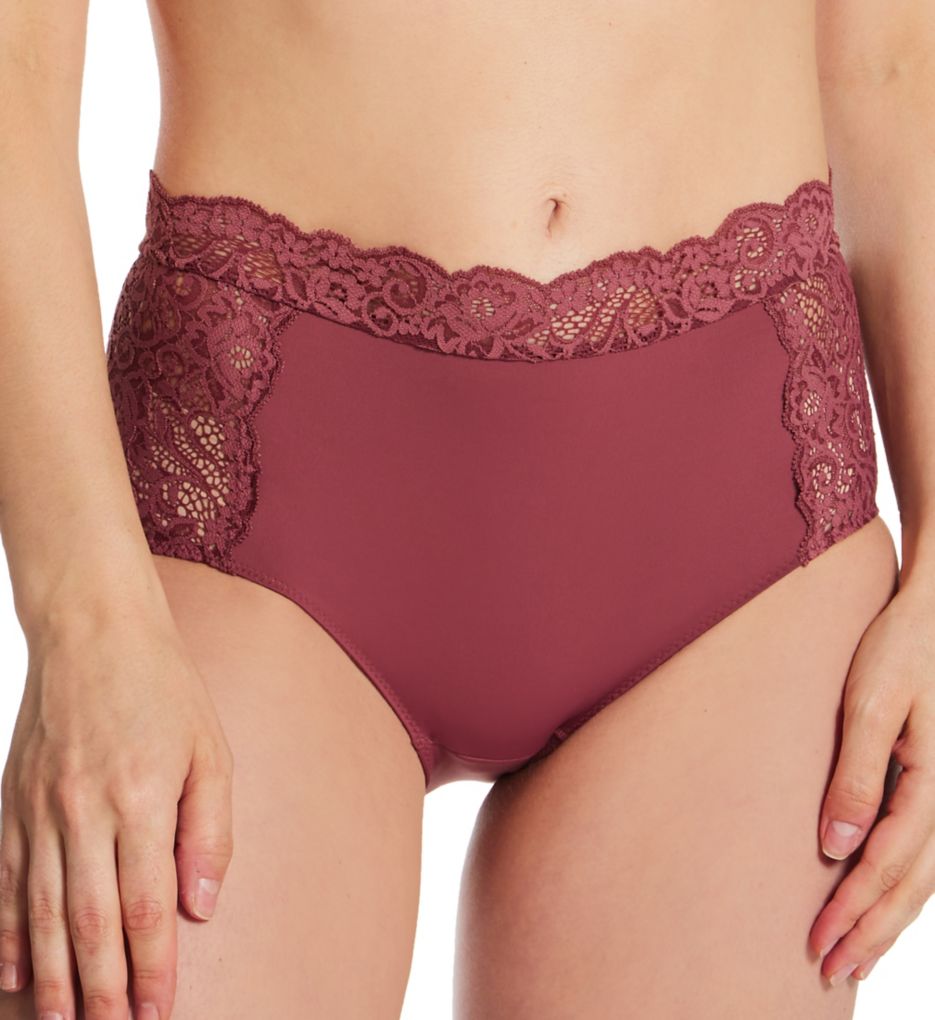 Microfiber Lace High Rise Panty