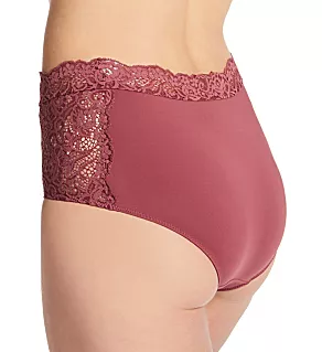 Microfiber Lace High Rise Panty Avellana i S