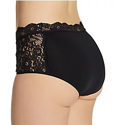 Microfiber Lace High Rise Panty Negro S
