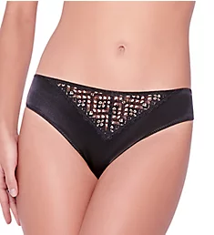 Satin and Lace Panty Negro S
