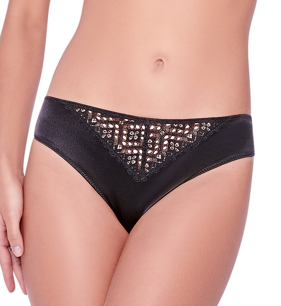 Ilusion : Ilusion 71001236 Satin and Lace Panty (Negro S)