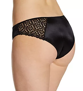Satin and Lace Panty Negro S