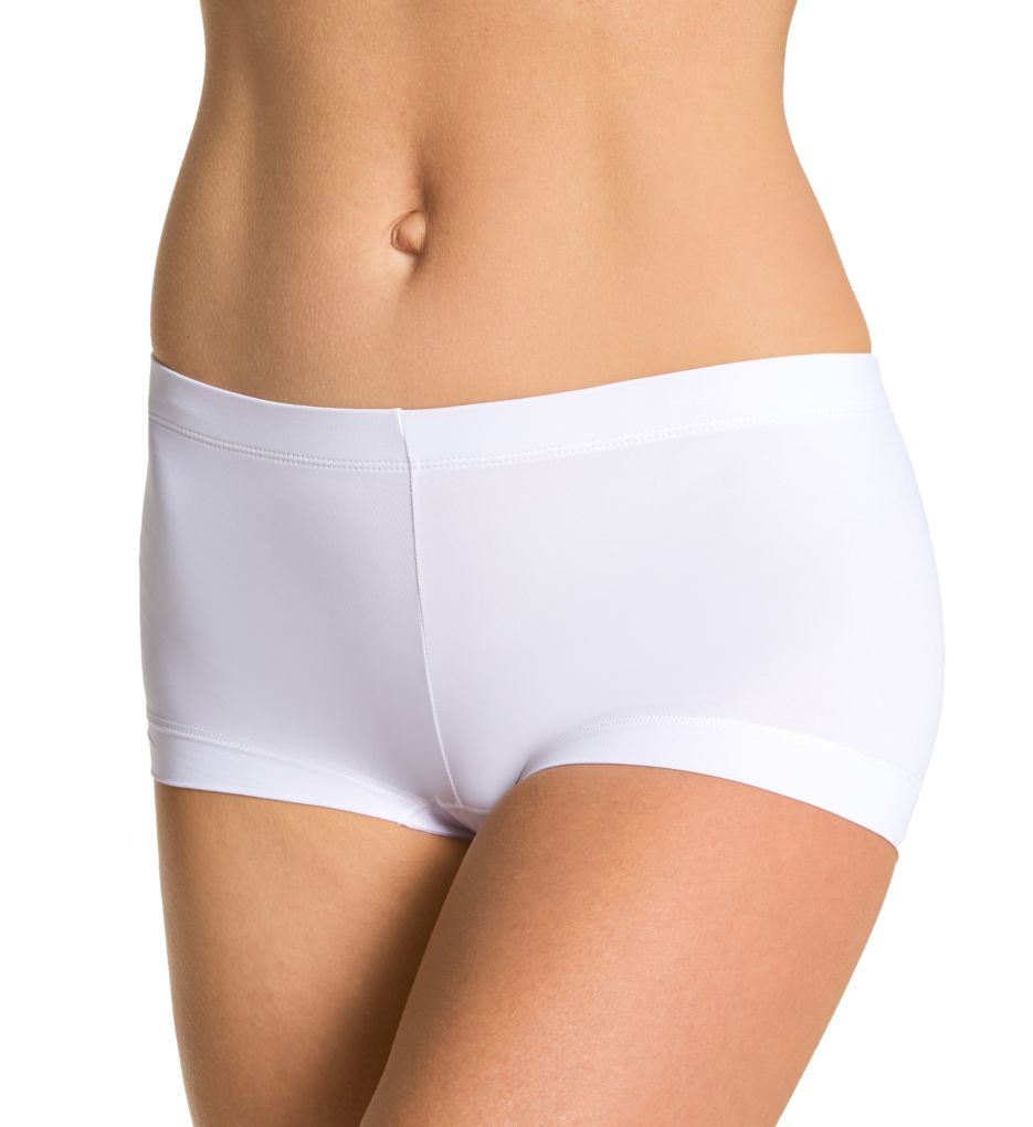 Ilusion Women's Microfiber Rear Lifting Boyshort Panty in White | Size 2XL | HerRoom.com