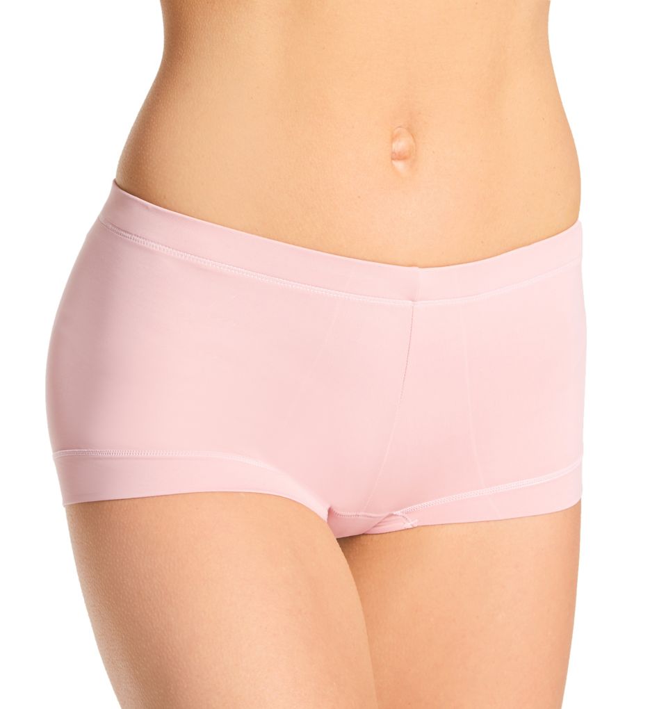 Ilusion Women's Microfiber Rear Lifting Boyshort Panty in Pink | Size 2XL | HerRoom.com