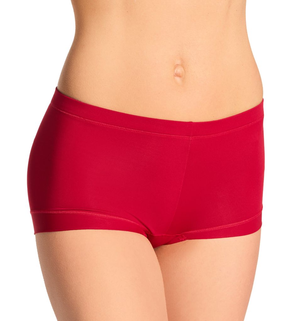 Ilusion Women's Microfiber Rear Lifting Boyshort Panty in Red | Size Large | HerRoom.com