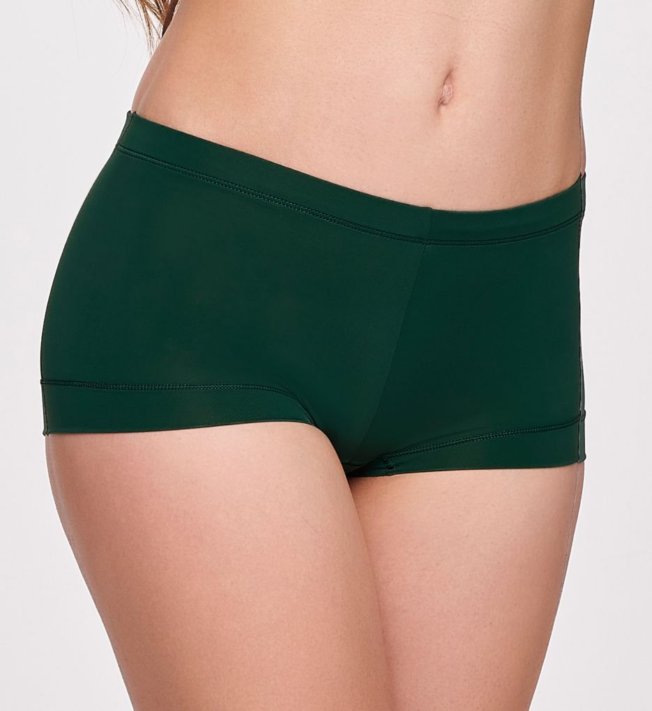 Ilusion Women's Microfiber Rear Lifting Boyshort Panty in Green | Size Small | HerRoom.com