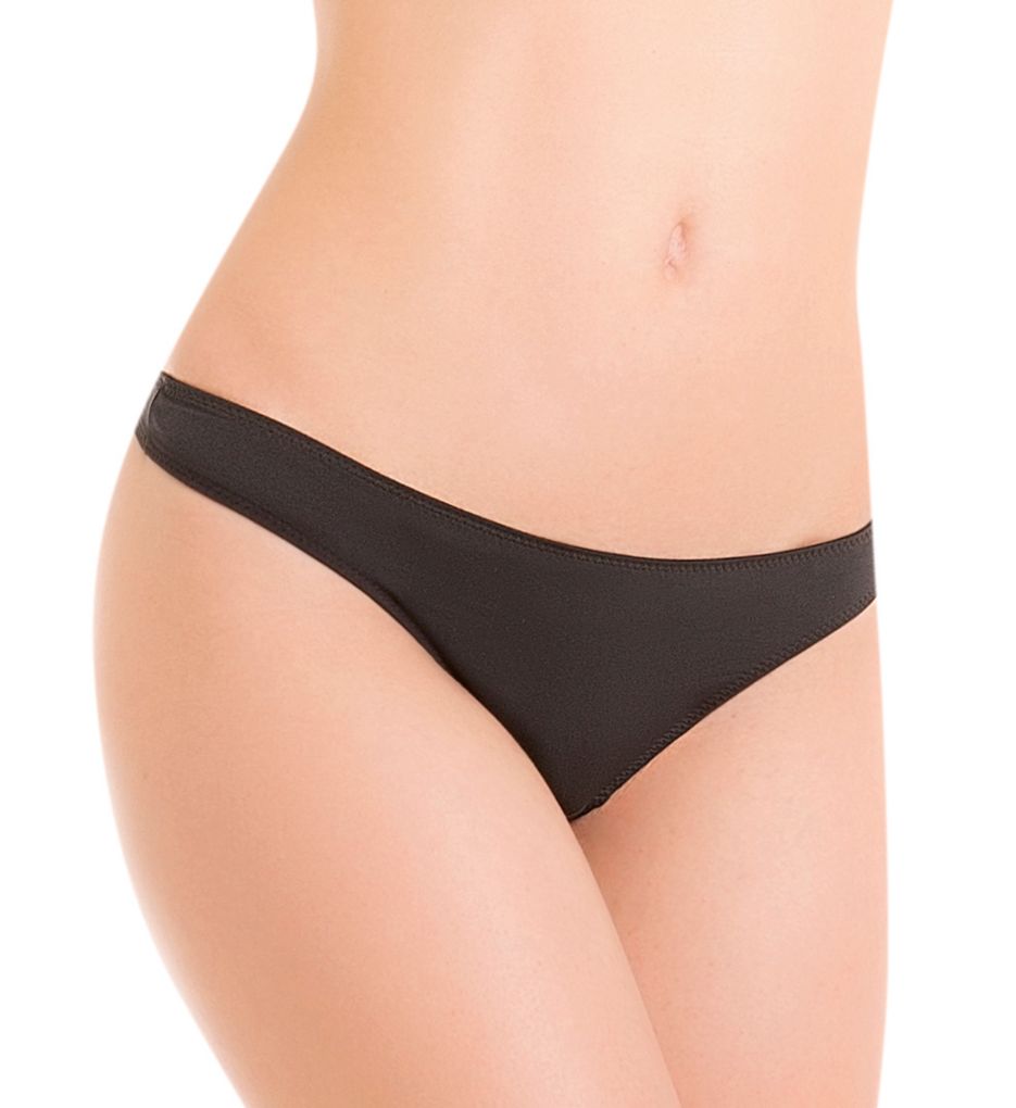 Microfiber Thong Panty Negro M by Ilusion