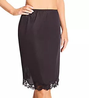 24 Inch Lace Half Slip with Back Slit Negro 34