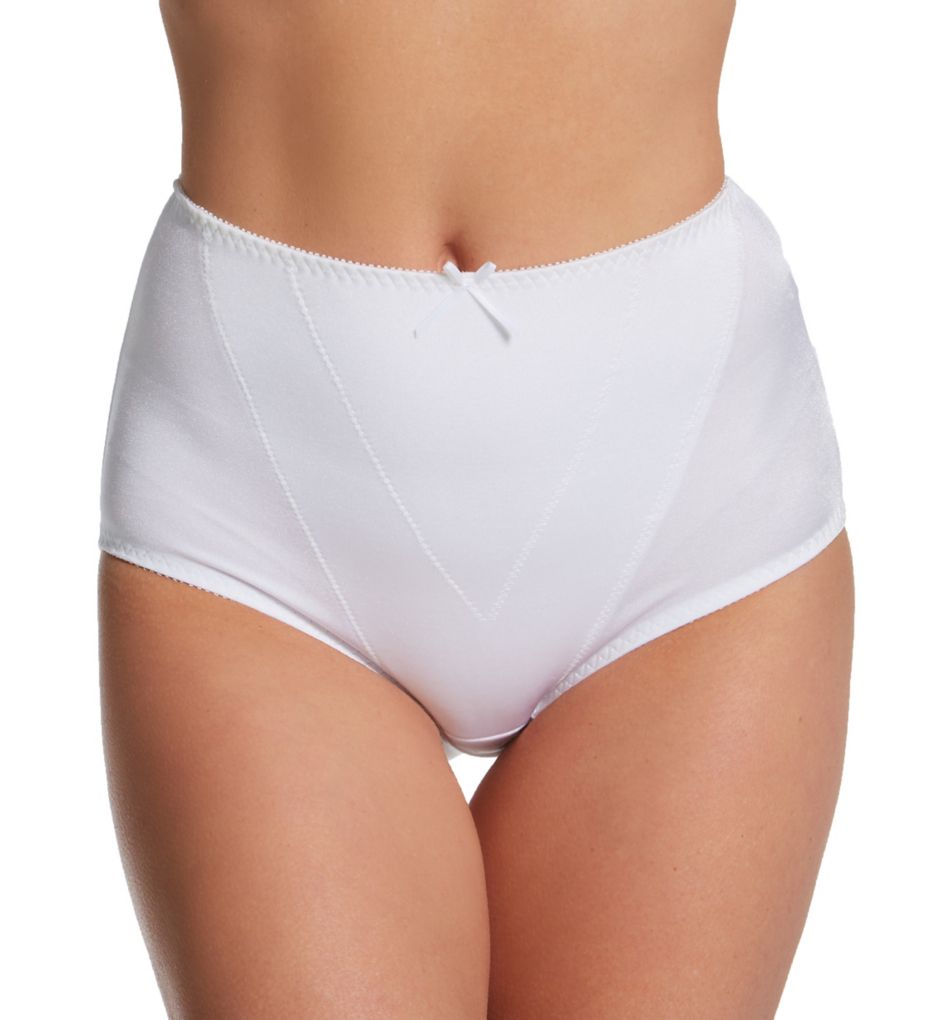 Ilusion Women's High Waist Smoothing Panty in White | Plus Size 2XL | HerRoom.com