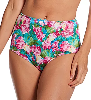 High Waist Smoothing Panty Petal Print 2X