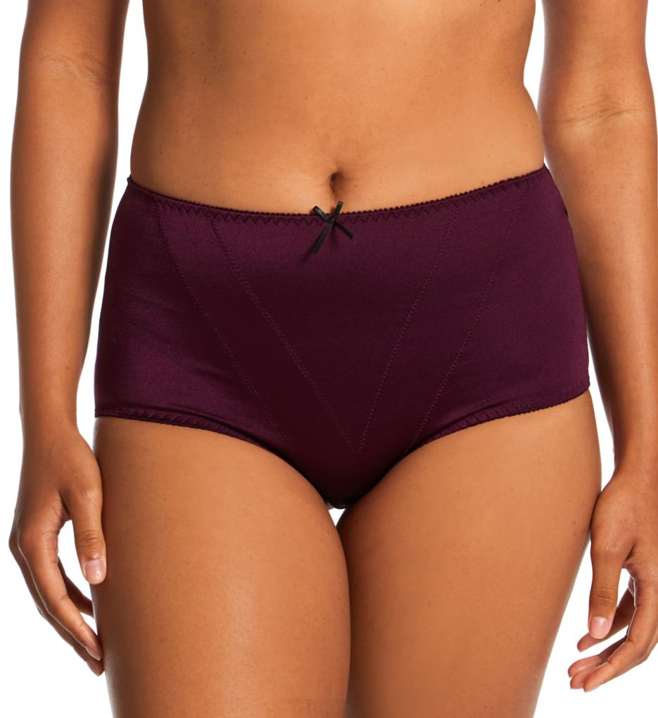 Ilusion Women's High Waist Smoothing Panty in Purple | Plus Size 2XL | HerRoom.com