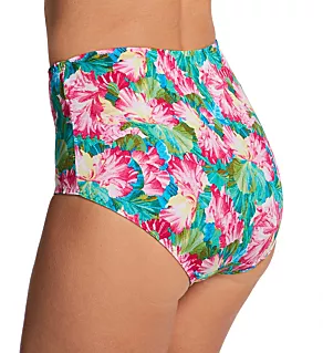 High Waist Smoothing Panty Petal Print 2X
