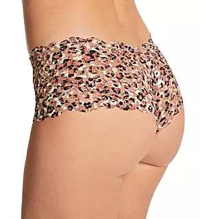 Sheer Lace Boyshort Panty Animal Print S