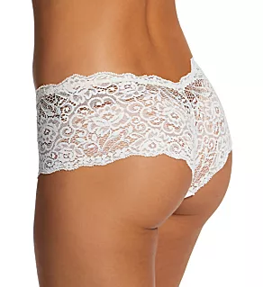 Sheer Lace Boyshort Panty Hueso XL