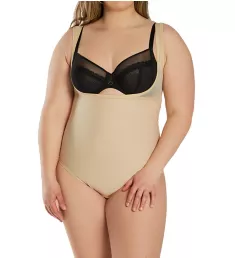 Body Reduction Plus Size Open Bust Bodysuit