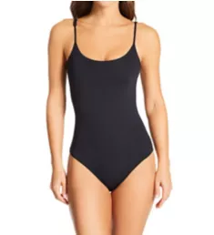 Microfiber Bodysuit Black M