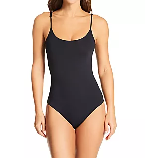 Microfiber Bodysuit Black M