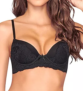 Lace Bustier Underwire Bra Negro 32B